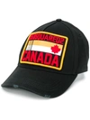 Dsquared2 Cotton Baseball Cap In Black