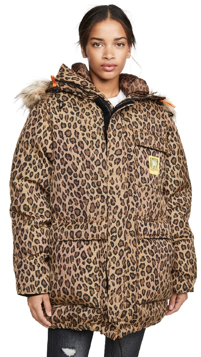 Brumal Down Parka In Leopard