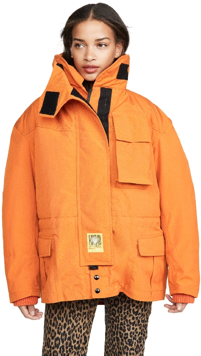 Brumal Fireman Down Jacket In Orange