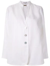 ALCAÇUZ ALCAÇUZ MAGALHÃES亚麻衬衫 - 白色