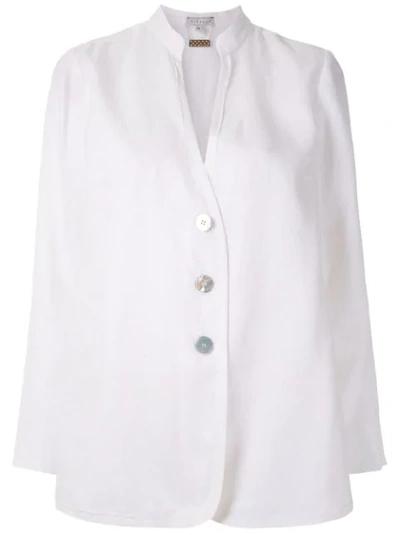 Alcaçuz Magalhães Linen Shirt In White