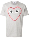 Comme Des Garçons Play Comme Des Garcons Play Outline Heart Tee In Grey