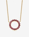 ASTLEY CLARKE LINIA 18CT YELLOW GOLD-PLATED RHODOLITE PENDANT NECKLACE,996-10080-44005YREN