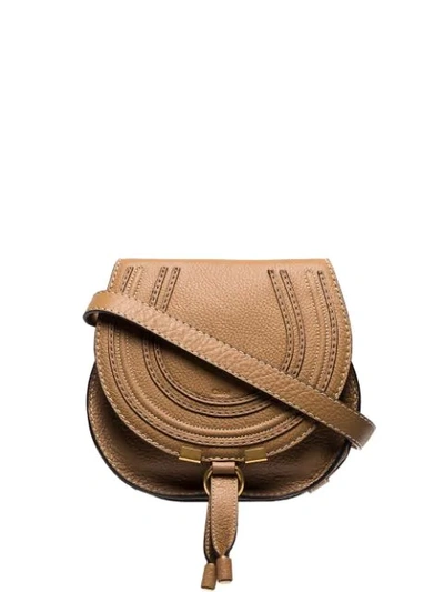 Chloé Mini Marcie Shoulder Bag In Brown