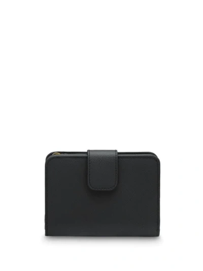 Prada Saffiano Leather Small Wallet In Black