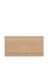 BURBERRY MONOGRAM MOTIF GRAINY LEATHER CONTINENTAL WALLET