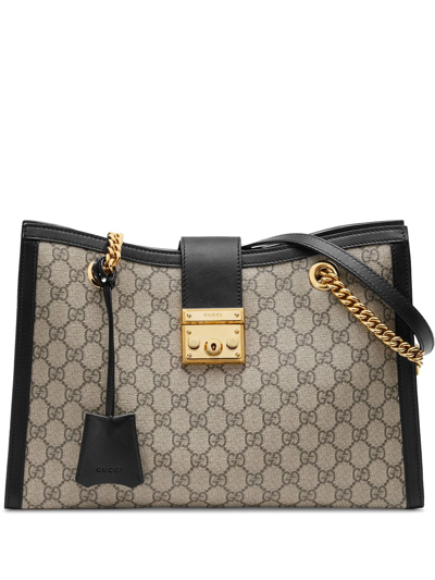 Gucci Padlock Medium Gg Shoulder Bag In Neutrals