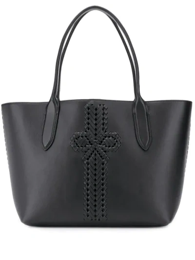 Anya Hindmarch The Neeson Leather Shopper Tote In Black