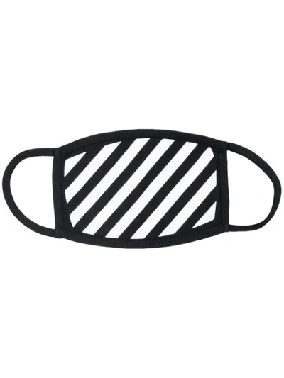 Off-white Striped Mask - 黑色 In Black
