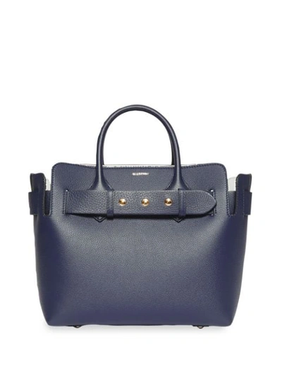 Burberry The Small Leather Triple Stud Belt Bag In Blue