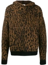 LANEUS LEOPARD PRINT HOODIE