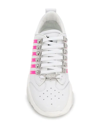 Dsquared2 Leather Panelled Sneakers In White