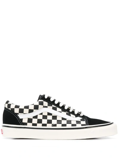 Vans Black And White Old Skool 36 Dx Leather And Canvas Sneakers