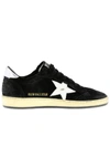 GOLDEN GOOSE SNEAKERS IN SUEDE WITH LEATHER STAR AND LAMINATED HEEL,11048685