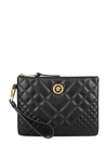 VERSACE QUILTED LEATHER CLUTCH,11052302
