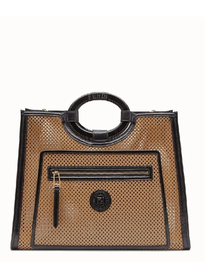 Fendi Shopper Runaway In Beige