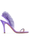 AMINA MUADDI ADOWA FEATHER DETAIL SANDALS