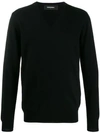 Dsquared2 V-neck Sweater In Black