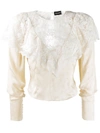 MAGDA BUTRYM LACE FRILL BLOUSE