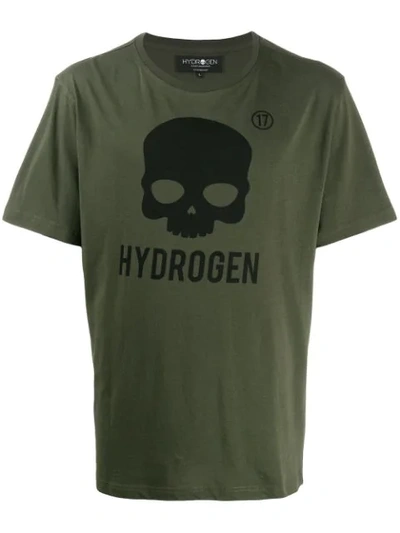 Hydrogen Printed Skull T-shirt In 164 Military