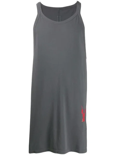 Rick Owens Drkshdw Oversized Tank Top In Grey