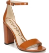Sam Edelman Yaro Dress Sandals Women's Shoes In Tawny Faux Patent Leather