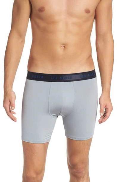 Ted Baker Stretch Modal Boxer Briefs In Silver Scone