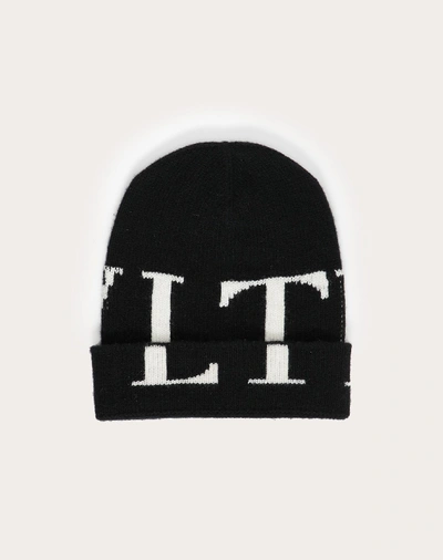 Valentino Garavani Vltn Beanie Hat In Black