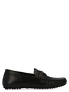VERSACE BLACK LEATHER LOAFERS,DSU7564DYVFGD41OH