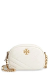 Tory Burch Kira Quilted Leather Xs Crossbody Bag In New Ivory/gold