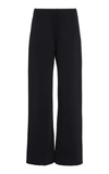 Mansur Gavriel Milano Knit Stretch Wool Trousers In Black