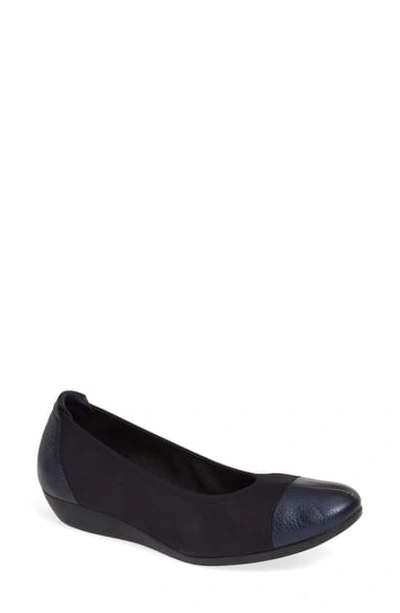 Arche Onyqua Flat In Nuit/ Basalt/ Lauze Nubuck