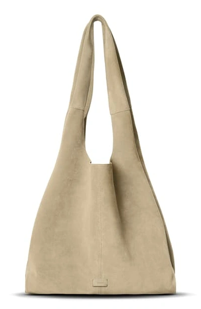 Shinola Market Suede Hobo Bag In Bone