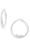 ARGENTO VIVO ARGENTO VIVO PERSONALIZED NAME HOOP EARRINGS,RNEJL901SS