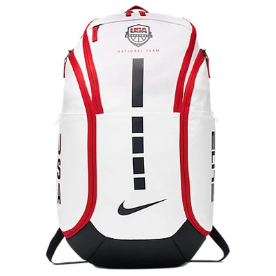 Nike Hoops Elite Team Usa Basketball Backpack In White 100% Polyester
