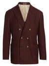 BRUNELLO CUCINELLI WOOL & CASHMERE PINSTRIPE JACKET,0400011339716