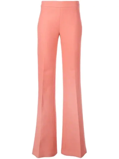 Giambattista Valli Flared Mid-rise Trousers In Red