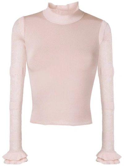 Andrea Bogosian Penelope Knit Blouse In Pink