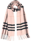 Burberry The Classic Check Cashmere Scarf In Pink