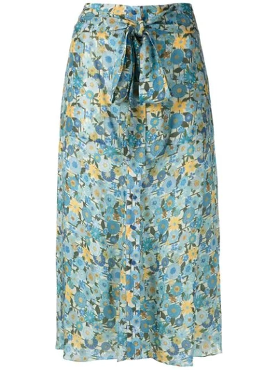 Clube Bossa Fresse Printed Midi Skirt In Blue