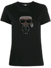 Karl Lagerfeld Organic Cotton Ikonic Karl T-shirt In Black