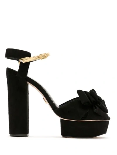Andrea Bogosian Leather Platform Sandals In Black