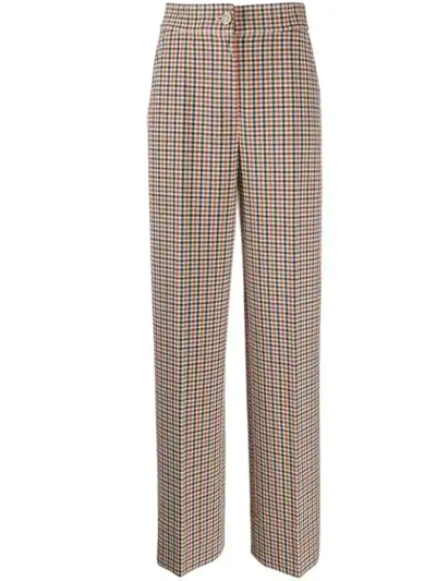 Tory Burch Tailored Plaid Trousers - 大地色 In Brown