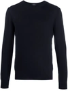 Apc A.p.c Logo Embossed Sweatshirt In Blue