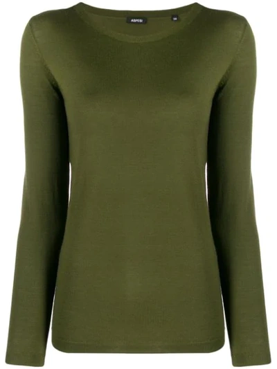 Aspesi Long Sleeved Sweatshirt In Green
