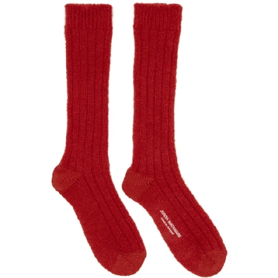Junya Watanabe Red Wool Socks In 5 Red