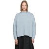 3.1 PHILLIP LIM 3.1 PHILLIP LIM BLUE OVERSIZED DROPPED SHOULDER TURTLENECK