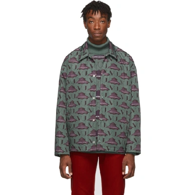 Undercover Ufo Print Jacket In Khaki Base