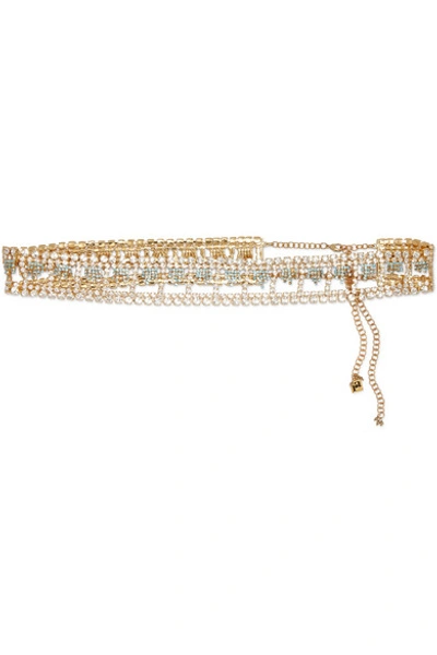 Rosantica Divinita Gold-tone Crystal Belt