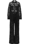 VALENTINO BELTED CORDED LACE JUMPSUIT